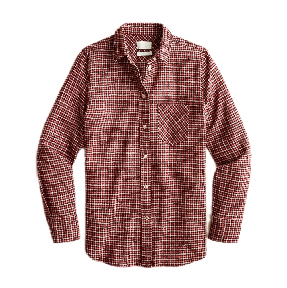 J Crew Button Up Flannel Shirt Womens